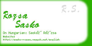 rozsa sasko business card